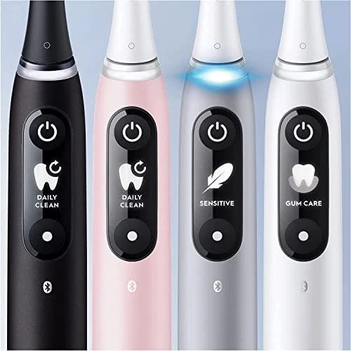 Oral-B iO6 elektrinių šepetėlių ekranų palyginimas
