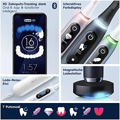 ORAL-B iO Series 9 Elektrinis dantų šepetėlis, juodos spalvos