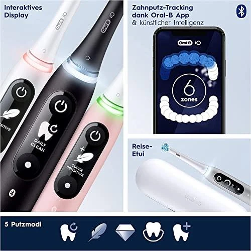 Oral-B iO Series 6 šepetėlių funkcijos ir režimai