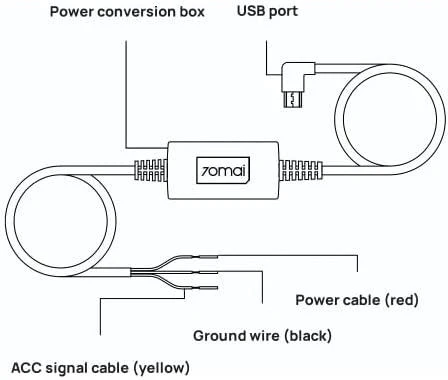 70MAI maitinimo šaltinio adapteris Hardwire Kit UP02