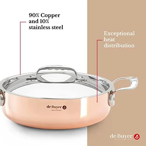 De Buyer Puodas su dangčiu, 4.9 l, 28 cm, Prima Matera