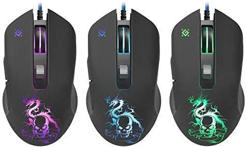 Pelė Myszka žaidimams Defender Sky Dragon GM-090L su laidu 3200 dpi optinė juoda