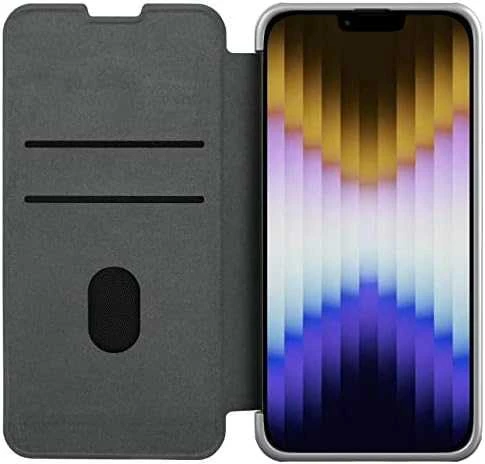 Nillkin Qin Cloth Pro Apple iPhone 14 Plus Camera atverčiamas dėklas telefonui pilkos spalvos