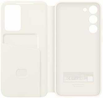 Dėklas Samsung Galaxy S23+ Smart View Wallet Case Kremas