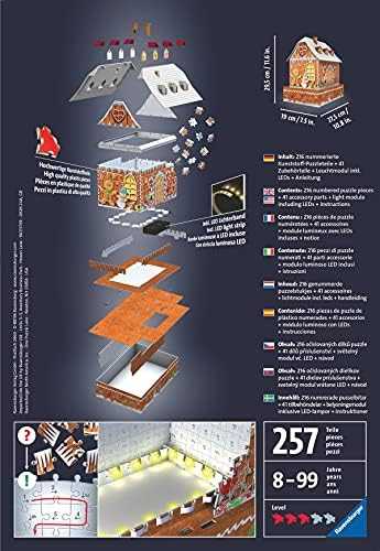 Ravensburger "3D" Dėlionė 215 vnt. - Imbierinių meduolių namelis