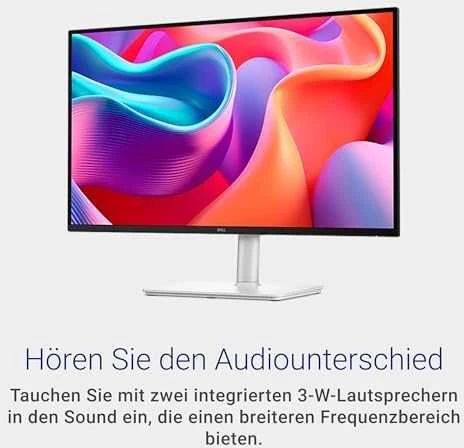 Monitorius Dell S2725DC, 27" QHD (2560x1440) IPS, 144Hz, 1ms, USB-C 65W, HDMI 2.1, DP, garsiakalbiai, reguliuojamas stovas