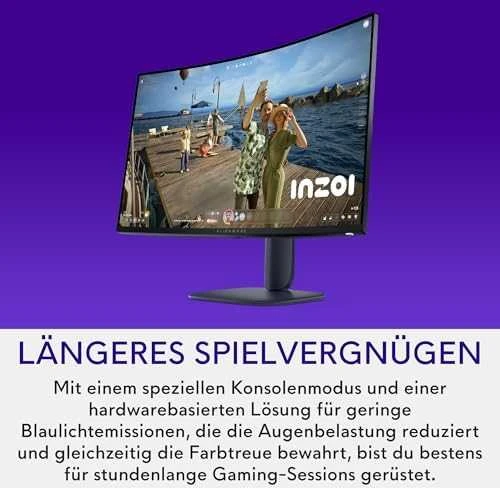 Žaidimų monitorius Dell Alienware Gaming AW3225DM /Išlenktas/VA 2560x1440/ 16:9 /180 Hz/ 1 ms/ 400cd/m2 /AMD FreeSyncTM/VESA AdaptiveSync/Juodas