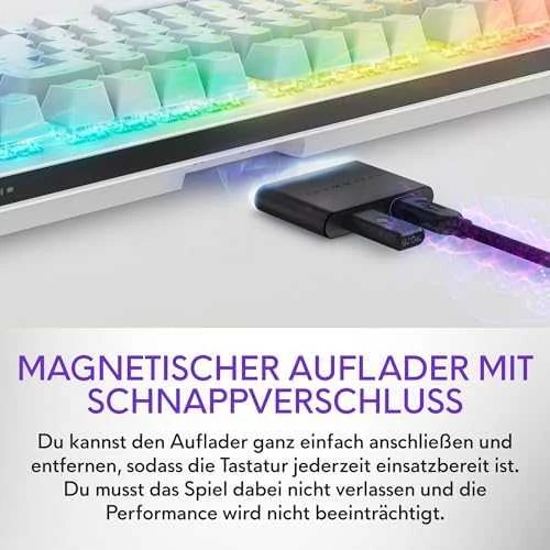 Dell Alienware Tri-Mode Belaidė klaviatūra žaidimams - AW920K - US (QWERTY) - Lunar Light