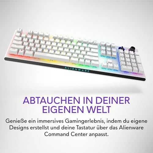 Dell Alienware Tri-Mode Belaidė klaviatūra žaidimams - AW920K - US (QWERTY) - Lunar Light