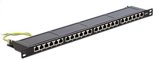 Delock 43316 - RJ-45 - LSA - Juodas - Metal - Rack mounting - 0.5U - 482.6 mm