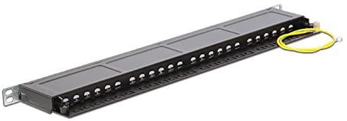 Delock 43316 - RJ-45 - LSA - Juodas - Metal - Rack mounting - 0.5U - 482.6 mm