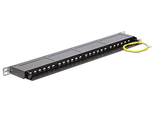 Delock 43316 - RJ-45 - LSA - Juodas - Metal - Rack mounting - 0.5U - 482.6 mm