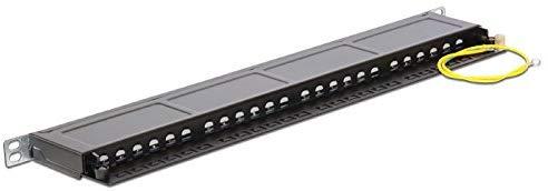 Delock 43316 - RJ-45 - LSA - Juodas - Metal - Rack mounting - 0.5U - 482.6 mm