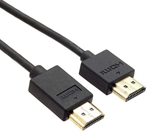 Juodas HDMI laidas su auksinėmis jungtimis