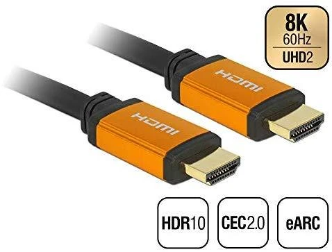 DELOCK itin didelės spartos HDMI kabelis 48 Gbps 8K 60 Hz 0,5 m