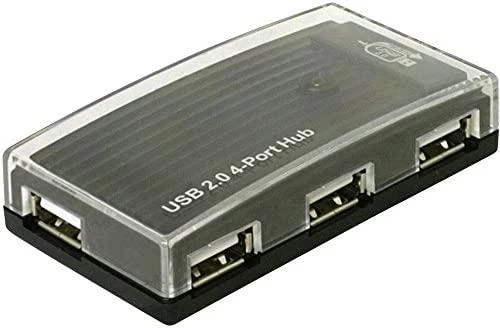 USB šakotuvas su skaidriu korpusu ir 4 prievadais