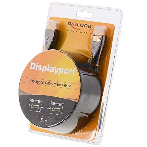 Delock kabelis Displayport 1.2 vyriškas > Displayport vyriškas 4K 5 m PREMIUM