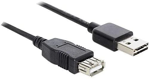 DELOCK kabelis EASY-USB 2.0-A kištukas > USB 2.0-A moteriškas prailginimas 1 m