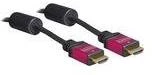 HDMI laidas su feritiniais filtrais ir violetinėmis jungtimis