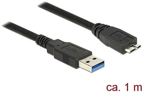 DELOCK Cable USB 3.0 Type-A male > USB 3.0 Type Micro-B male 1.0 m juodas