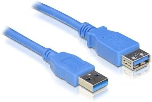 „Delock“ ilgintuvas USB 3.0 tipo A kištukas > USB 3.0 tipo A moteriškas 5 m mėlynas