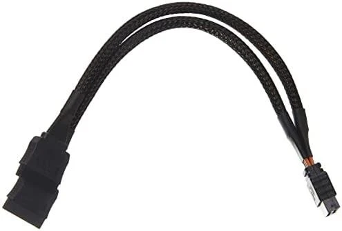 Delock SATA 15 kontaktų - SATA 15 kontaktų x2, 0,2 m, Juodas (60135)