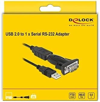 „Delock“ adapteris USB 2.0 > 1 x serijinis RS-232 DB9
