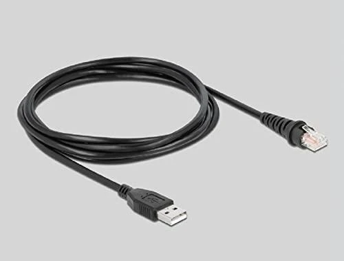 Delock USB brūkšninių kodų skaitytuvas 1D ir 2D su prijungimo kabeliu – vokiška versija