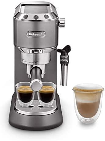 Kavos aparatas Delonghi Dedica EC785.GY Slėgis 15 bar, Su pieno plakikliu,  Manual, 1300 W, Pilkas | Varle.lt