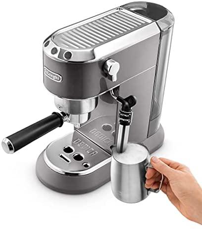 Kavos aparatas Delonghi Dedica EC785.GY Slėgis 15 bar, Su pieno plakikliu,  Manual, 1300 W, Pilkas | Varle.lt