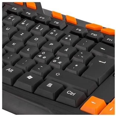 Klaviatūra DELTACO GAMING UK, USB, juoda / GAM-024UK