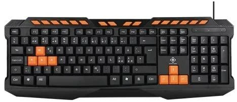 Klaviatūra DELTACO GAMING UK, USB, juoda / GAM-024UK