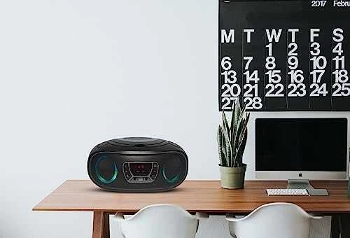 Denver TCL-212BT Pilkas CD grotuvas Nešiojamas kompaktinių diskų grotuvas Juoda, Pilka