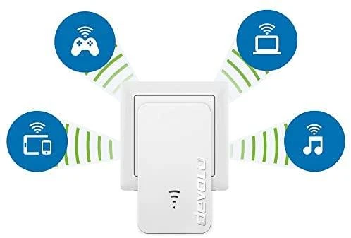 Maršrutizatorius devolo WiFi 5 kartotuvas 1200 AC1200 dvijuostis, 1x Fast Ethernet prievadas