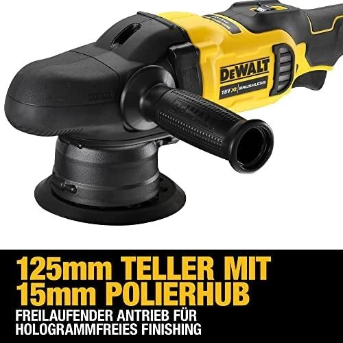 DeWalt Akumuliatorinis poliruoklis DCM848N 18 V, 125mm, be akumuliatoriaus ir kroviklio