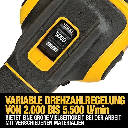 DeWalt Akumuliatorinis poliruoklis DCM848N 18 V, 125mm, be akumuliatoriaus ir kroviklio