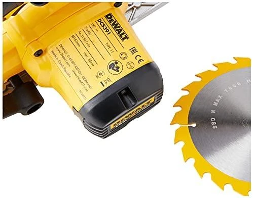 DeWalt akumuliatorinis diskinis pjūklas DCS391N-XJ 165 mm be akumuliatoriaus ir kroviklio