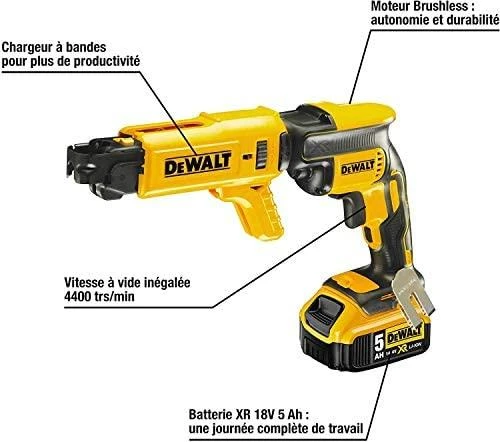 DeWalt suktuvas gipskartonio plokštėms DCF620D2K-QW