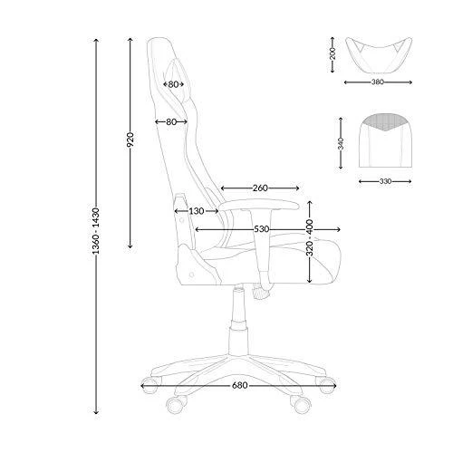 Diablo Chairs Diablo X-Ray 2.0 King Size Juodas-Raudona ergonominė kėdė