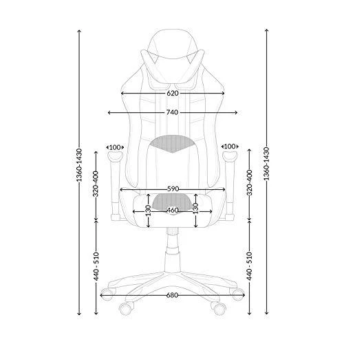 Diablo Chairs Diablo X-Ray 2.0 King Size Juodas-Raudona ergonominė kėdė