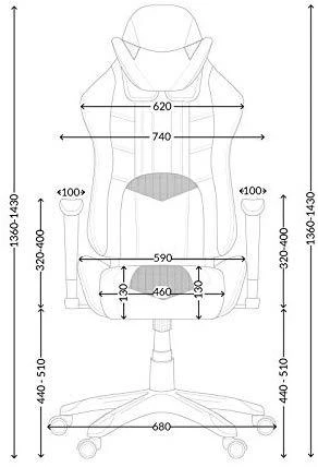 Diablo Chairs Diablo X-Ray 2.0 King Size Juodas-Baltas ergonominė kėdė