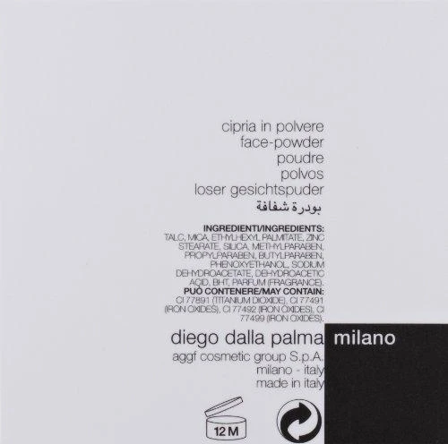 Diego Dalla Palma skaidri kompaktinė pudra Nr. 02 tamsiai odai 1 vnt.