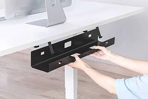 Digitus Plieno kabelio/elektros juostos valdymo kanalas po stalu, su laikikliais, tvirtinimas varžtais, 60cm, juoda