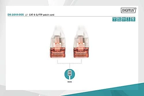 Assmann Electronic DIGITUS patchable SFTP/PIMF CAT6 0,5m 4x2AWG 27/7 2xRJ45 pilkas