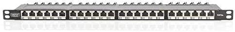 DIGITUS Patchpanel 0,5HE 24-Port Cat6a geschirmt juodas