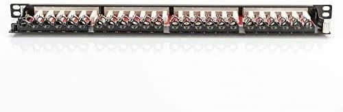 DIGITUS Patchpanel 0,5HE 24-Port Cat6a geschirmt juodas