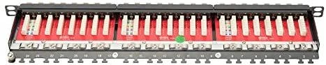 DIGITUS Patchpanel 0,5HE 24-Port Cat6a geschirmt juodas