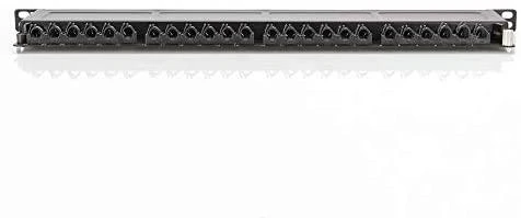 DIGITUS Patchpanel 0,5HE 24-Port Cat6a geschirmt juodas