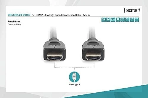 Digitus HDMI A tipo jungtys su technine specifikacija