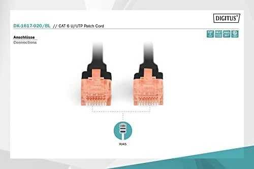 DIGITUS CAT 6 U/UTP pataisos laidas - LSZH